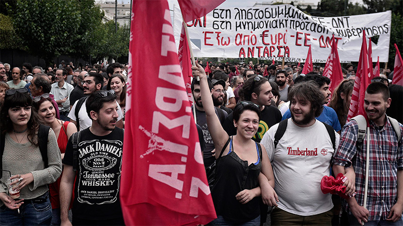 Marcha en Grecia: &quot;No a la austeridad, sí a la solidaridad europea&quot;