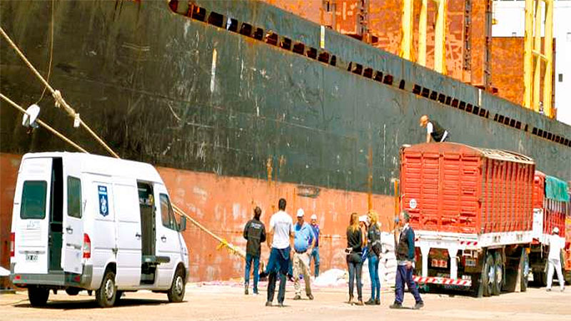 Inspeccionaron barco que carga arroz con destino a Irak