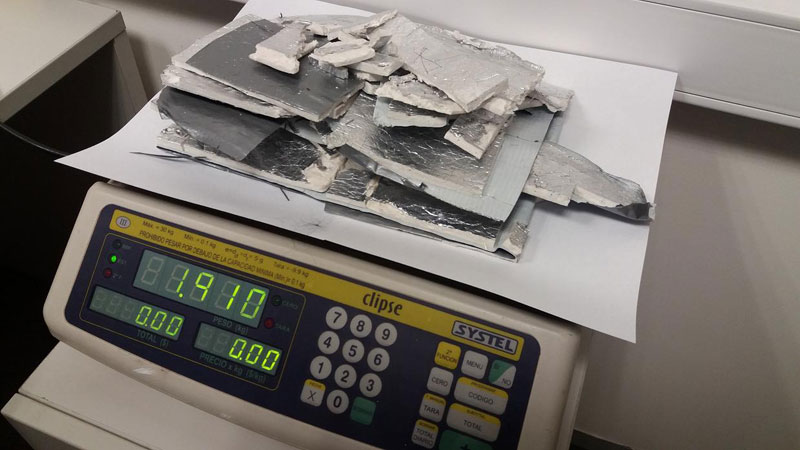 El pesaje de la droga