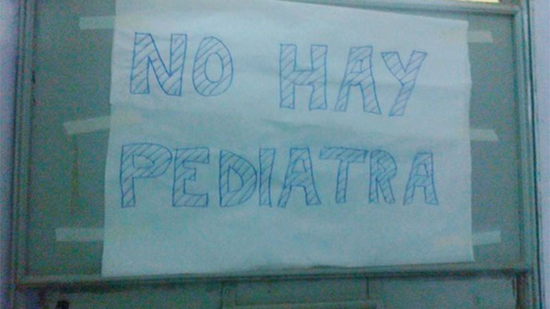 Sin guardia pediátrica en el hospital Centenario.