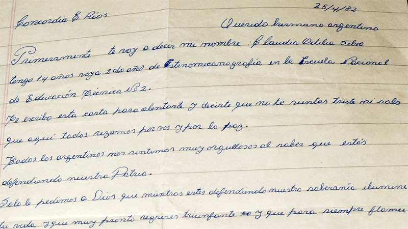 Recibió una carta en Malvinas y 34 años después conoció a 