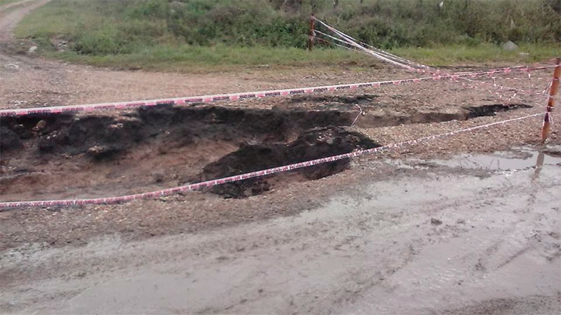 Ruta 28, a la altura de barrio El Cardal