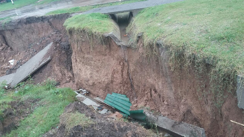 La barranca frente a barrio F&aacute;tima