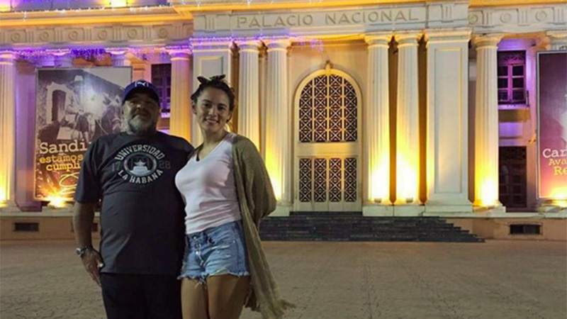 La pareja, en el Palacio Nacional de Nicaragua.