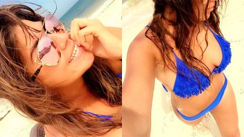 Loly Antoniale sigue mostrando sus curvas desde las playas mexicanas