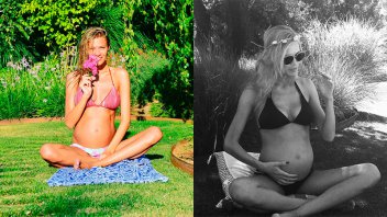 La entrerriana Carla Pereyra disfruta de su embarazo en el verano europeo