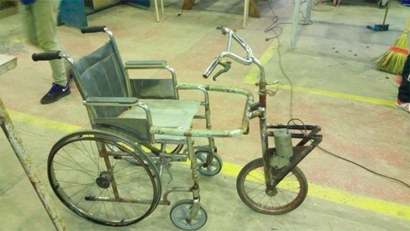 Alumnos construyeron una silla de ruedas a batería y con elementos reciclados