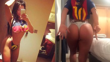 Fanática de Messi festejó la remontada de Barcelona con una foto infernal