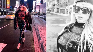 El osado look de Xipolitakis para pasear en medio de la nieve en Nueva York