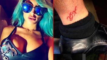 El novio de Vicky Xipolitakis se tatuó las iniciales de la mediática