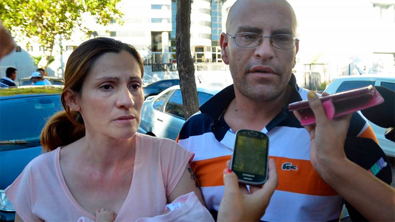 Lucas Gómez y Carina, cuando afirmaban que estaban buscando a la niña