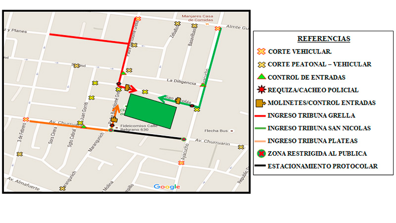 Cortes de tránsito y accesos para el partido de Patronato-Boca