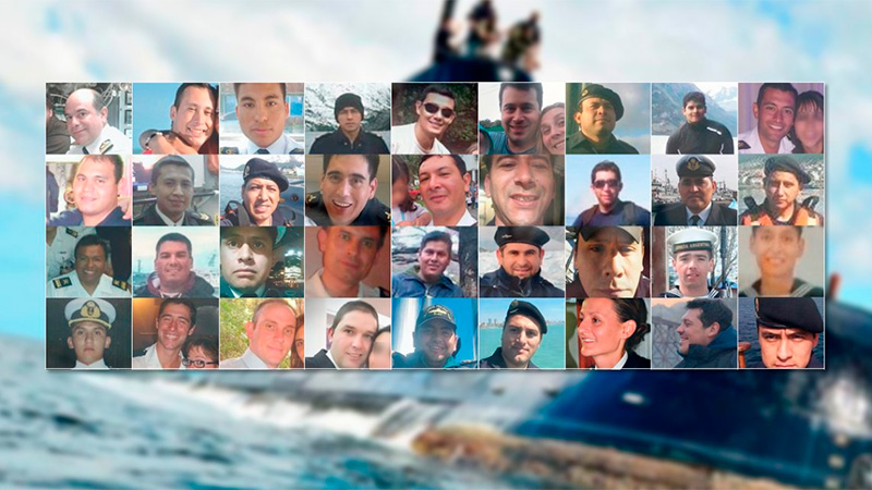 Prefectura Naval Argentina recordó a los 44 tripulantes.