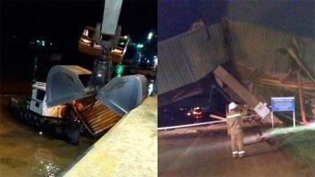 Barco chocó un muelle y varias personas cayeron al río Paraná: Fotos y videos