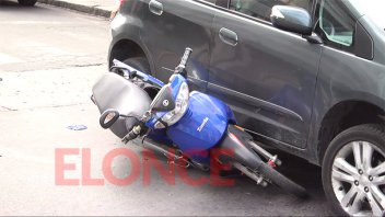 Imprevista maniobra de motociclista generó un choque y demoras en el tránsito