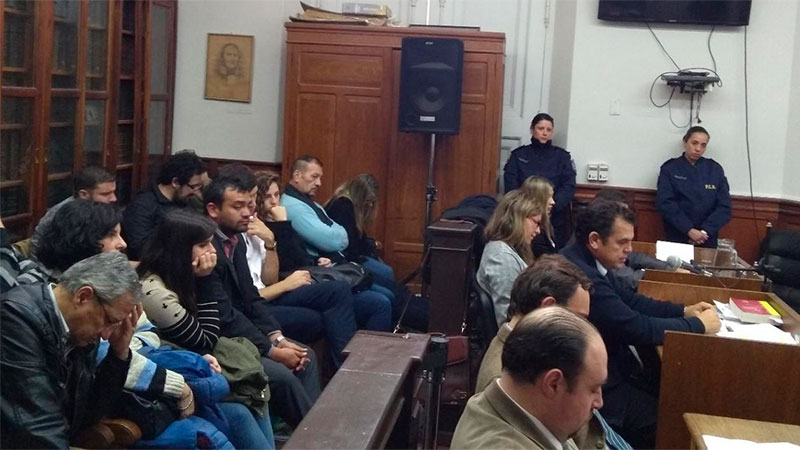 La audiencia de este martes mientras se desarrollaban los alegatos.