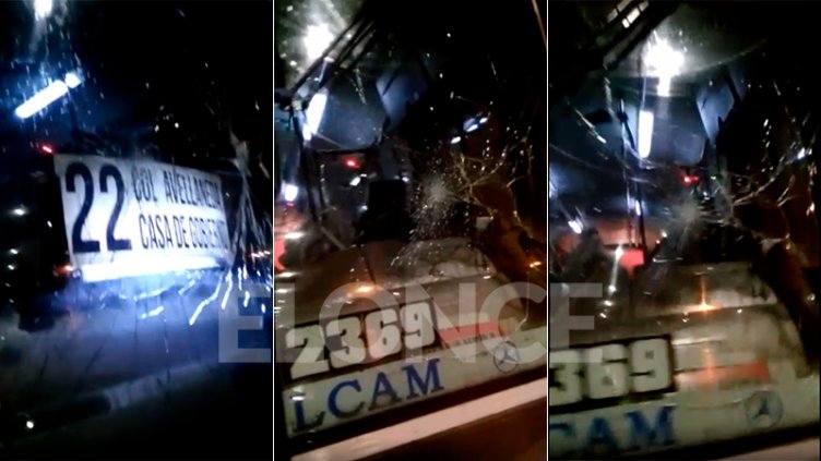 Otro colectivo urbano fue apedreado: Video muestra la indignación del chofer
