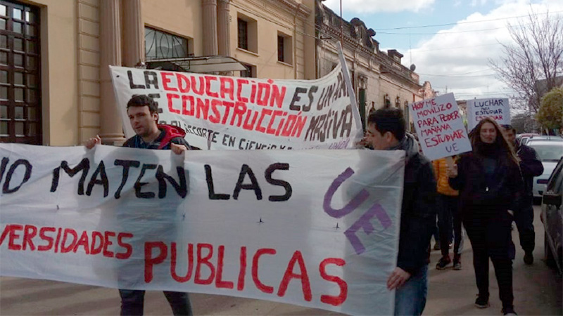 Universitarios de Gualeguaychú exigieron las partidas presupuestarias de Nación