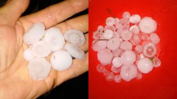 Cayó granizo en el sur entrerriano pero ya cesó alerta por tormentas