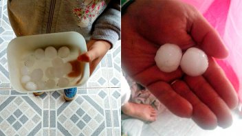 Videos: Fuerte tormenta de granizo en Concepción del Uruguay