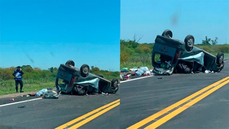 Vuelco fatal sobre Ruta 12 en el sur entrerriano