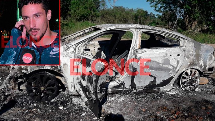 Robo e incendio del auto de Lemos:
