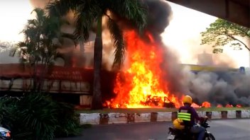 Camionero argentino protagonizó un impresionante choque que quedó filmado