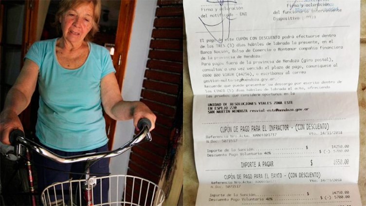 Le hicieron una multa de $ 14.000 por andar en bicicleta sin casco