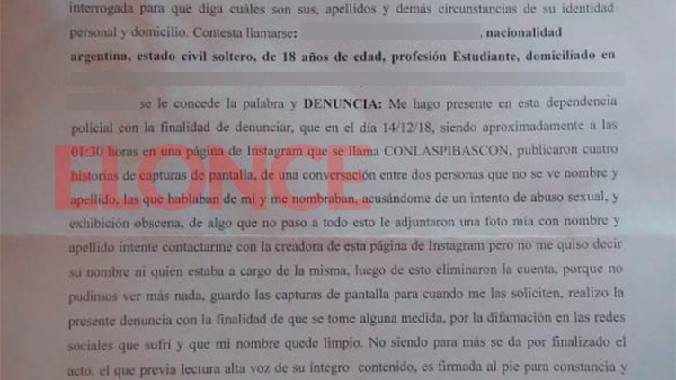 Presentó una denuncia joven que fue escrachado en las redes por supuestos abusos