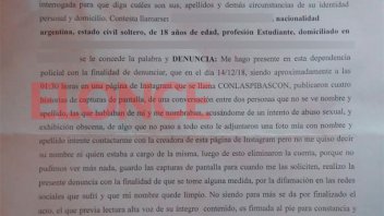 Presentó una denuncia joven que fue escrachado en las redes por supuestos abusos