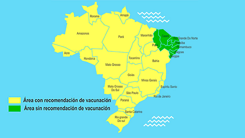 Zonas de Brasil con riesgo