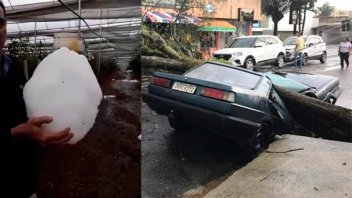 Impresionantes imágenes: Un fuerte temporal arrasó Uruguayana