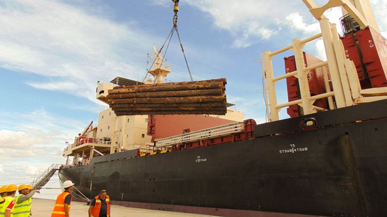 Partió el buque que lleva 34.000 toneladas de madera desde Entre Ríos a China