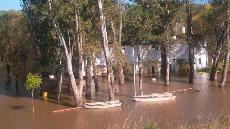 La creciente del río en Itapé, Concepción del Uruguay