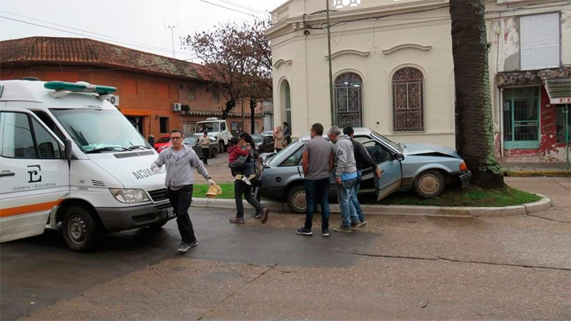 Accidente en una avenida de Gualeguaychú.