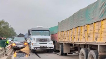 Camionero entrerriano participó de choque en cadena en ruta nacional 34