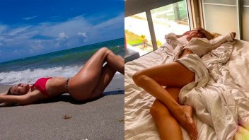 Las sensuales fotos de Nicole Neumann en la cama y en la playa