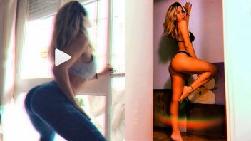 El sensual video de Jimena Barón bailando frente a un ventanal