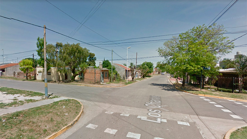 La zona de calle Sosula y Los Chanas, donde ocurrió el supuesto accidente.-