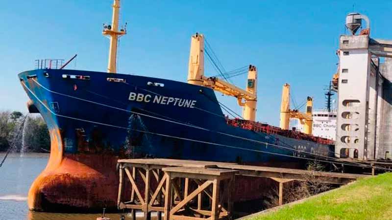 Llegó a Concepción del Uruguay el ultramarino que cargará arroz para exportar
