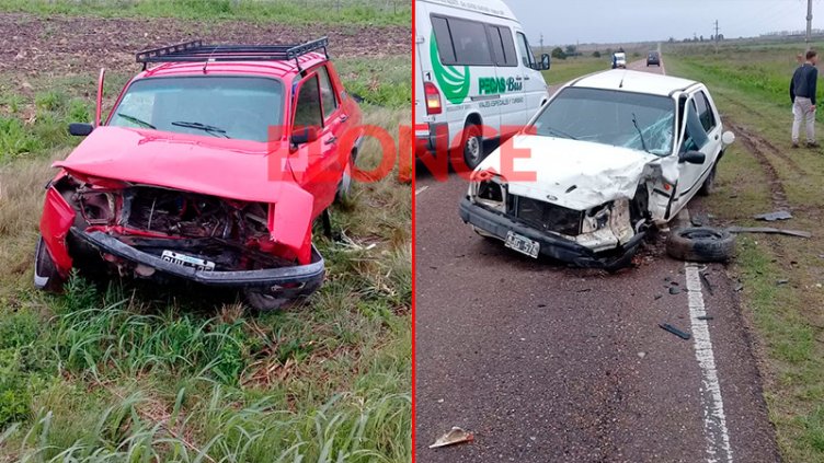 Un Renault 12 y un Ford Fiesta protagonizaron un choque frontal