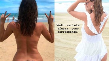 El desnudo total y otras fotos de Griselda Siciliani en la playa
