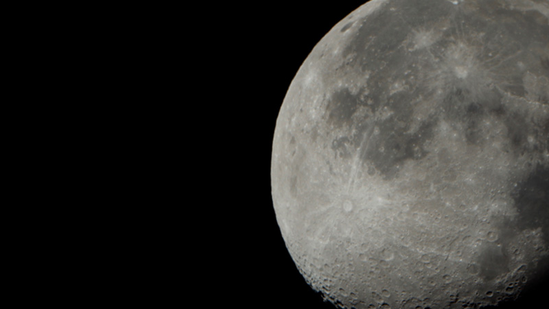 Imagen de la luna obtenida en el Observatorio de Oro Verde