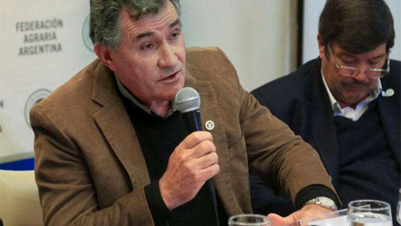 Carlos Achetoni, titular de la Federación Agraria.