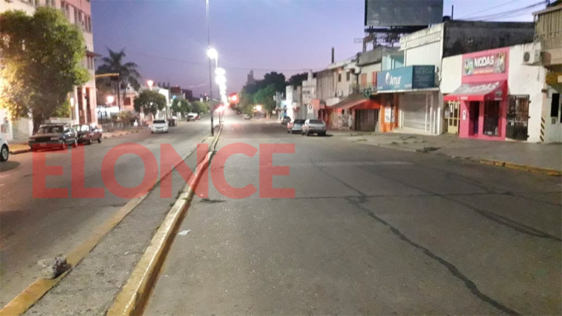 Avenida Ramírez de Paraná a las 6.45