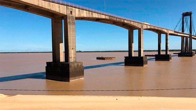 Bajante del río en Corrientes