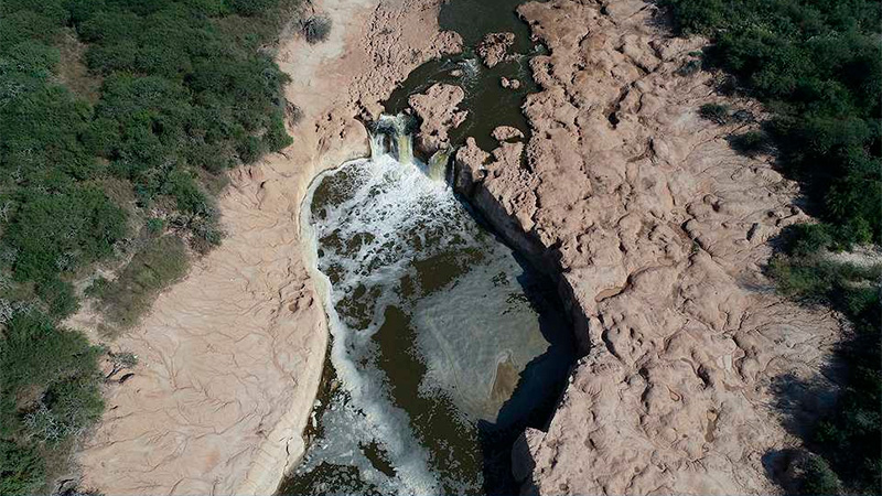 La cascada del arroyo Colastin&eacute;, en Santa Fe.