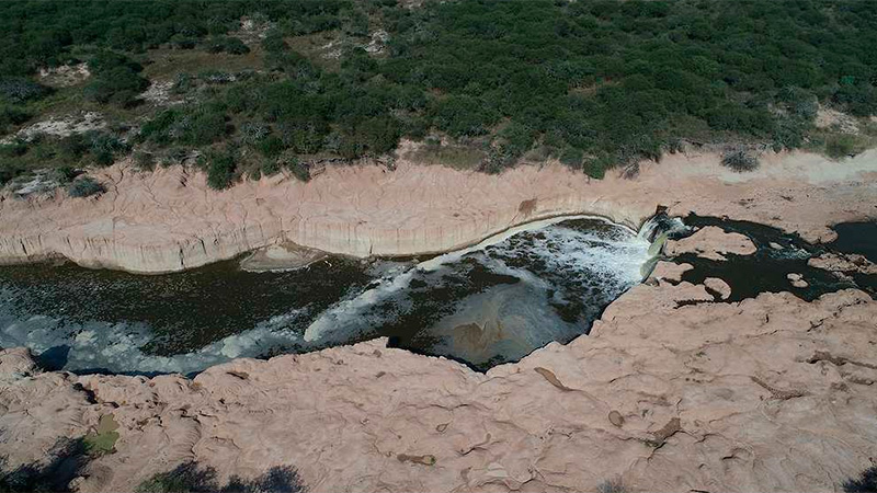 La cascada del arroyo Colastin&eacute;, en Santa Fe.