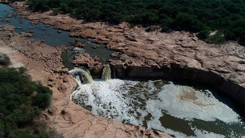 La cascada del arroyo Colastin&eacute;, en Santa Fe.