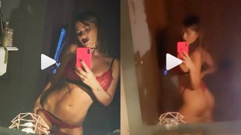 El video más hot de Karina Jelinek en ropa interior frente al espejo